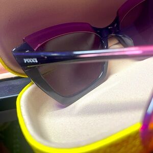 Beautiful Emilio Pucci black and purple sunglasses